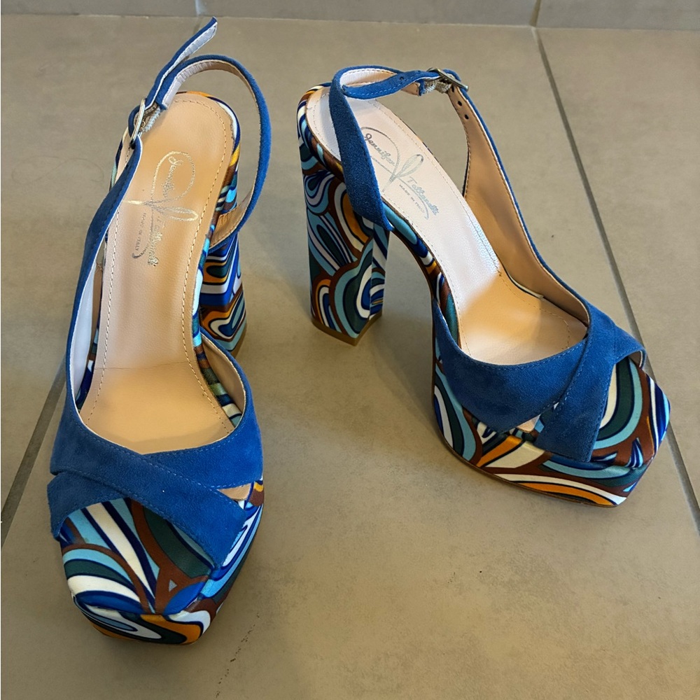 Jennifer Tattanelli Patterned Platform Sandals - … - image 2